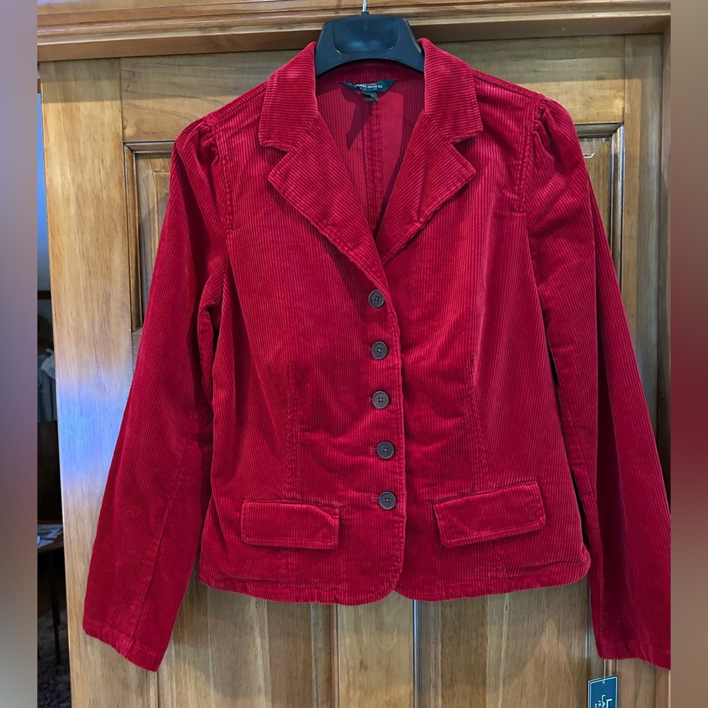 Lauren Ralph Lauren Red Corduroy Blazer